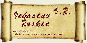 Vekoslav Roškić vizit kartica